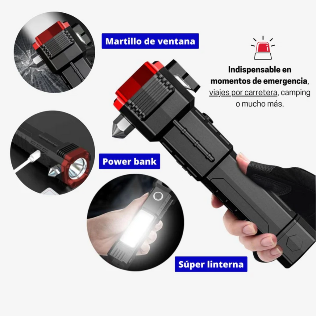 Linterna Multifuncional 4 En 1 Recargabl