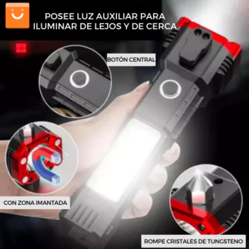 Linterna Multifuncional 4 En 1 Recargabl