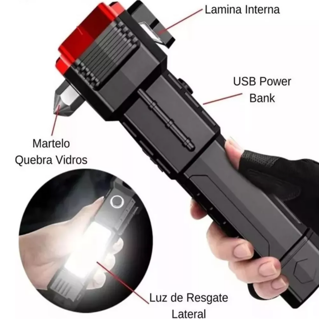 Linterna Multifuncional 4 En 1 Recargabl