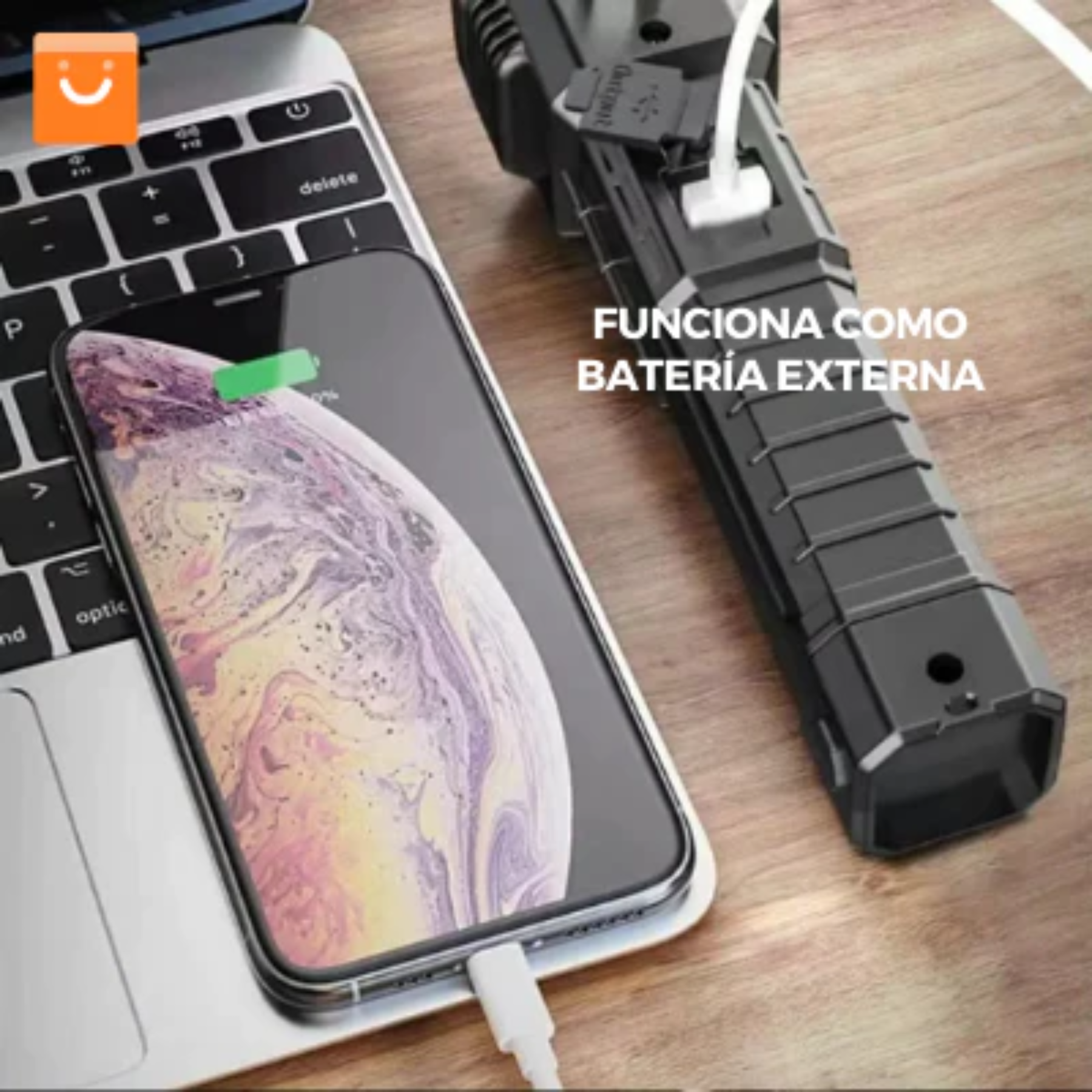 Linterna Multifuncional 4 En 1 Recargabl