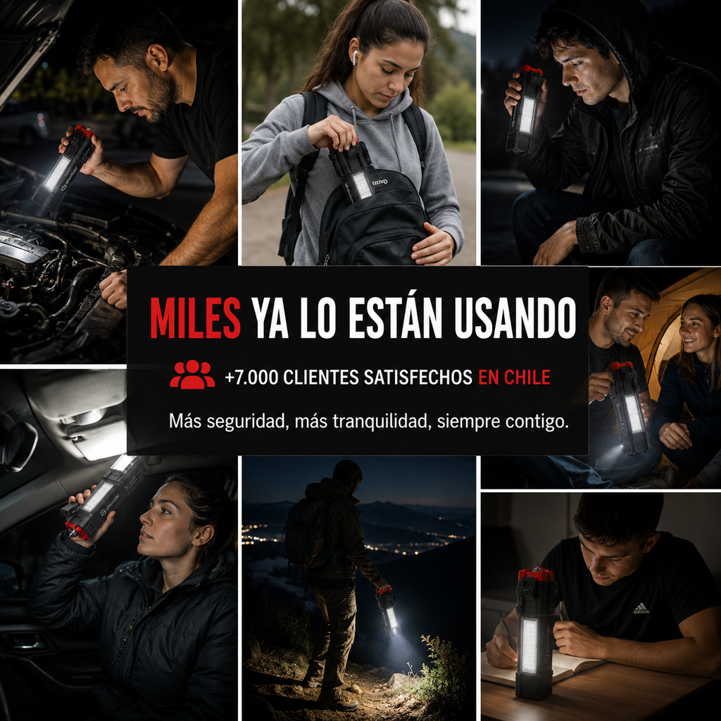 Linterna Multifuncional 4 En 1 Recargabl